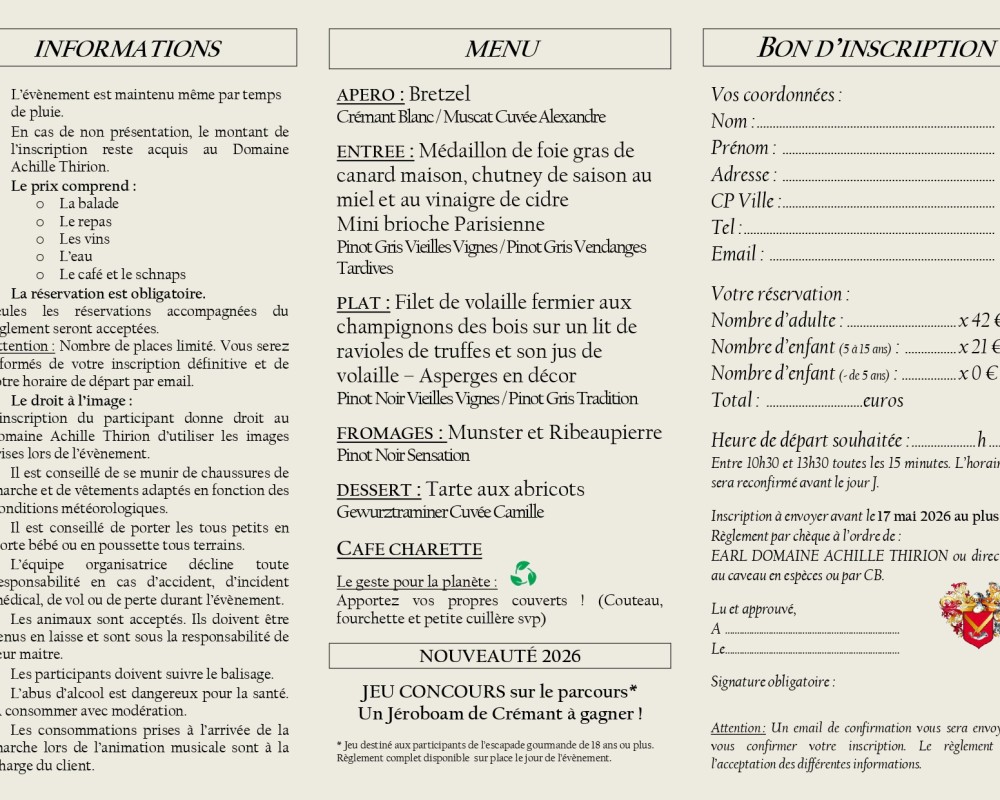 ESCAPADE GOURMANDE 2026